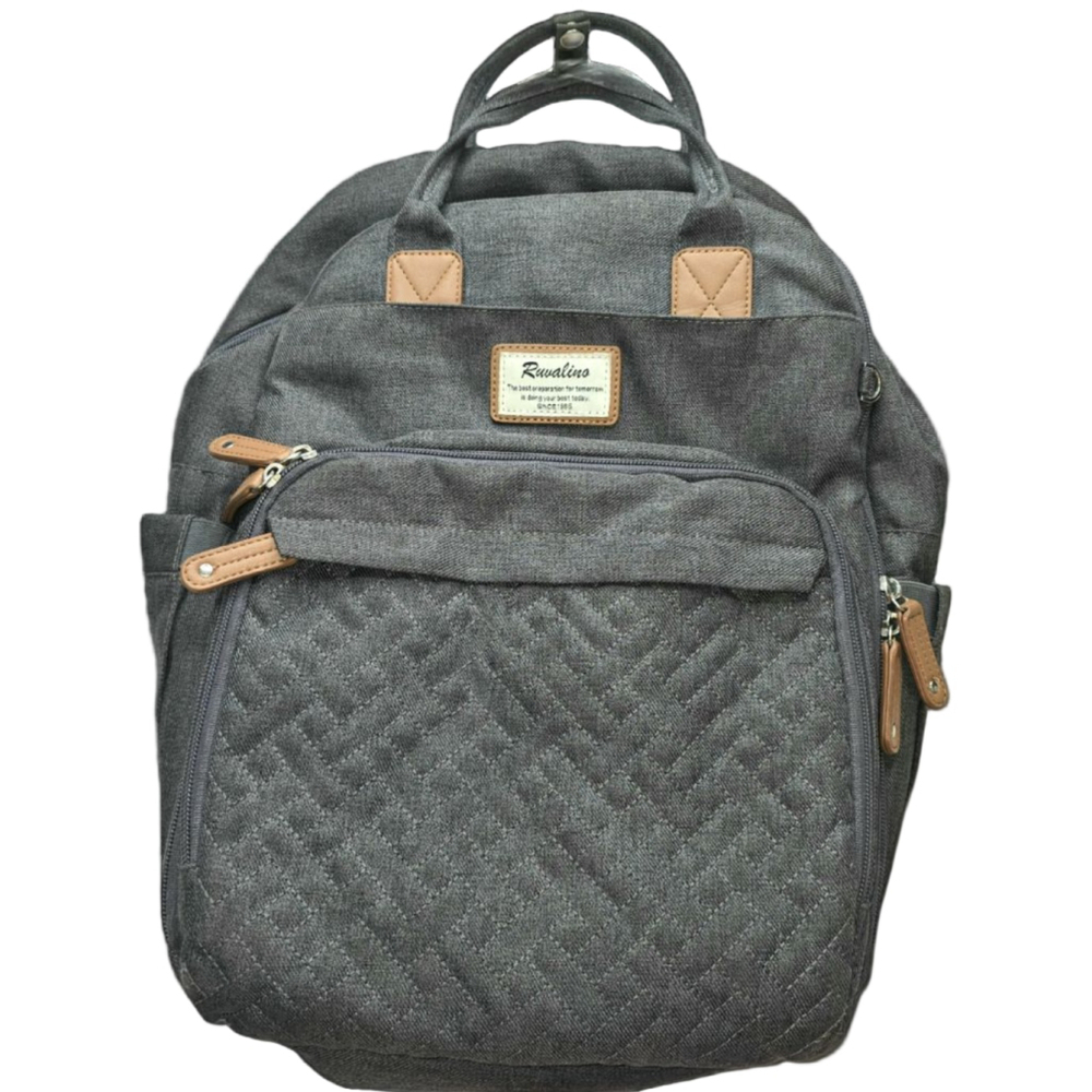 Women's Ruvalino Baby Bag One Size Gray Brown Diaper Backpack